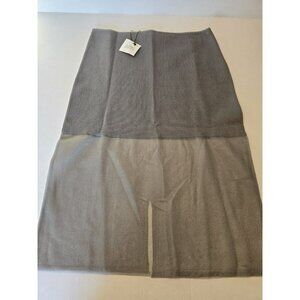 Zara Organza Pencil Midi Skirt Grey Mid Rise Size L Women’s 9598/083 New